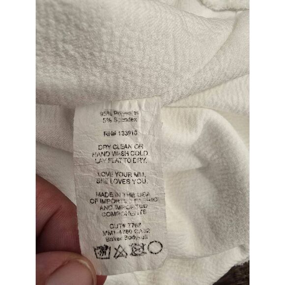 Show Me Your Mumu White Puff Sleeve Bodysuit L Square Neck Stretch One Piece Mad - Picture 3 of 8